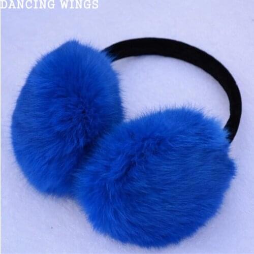 10 Colors Real Rex Rabbit Fur Earmuff Natural Fur Earlaps Unisex Earmuffs Fashion Winter Warm Soft Earmuffs