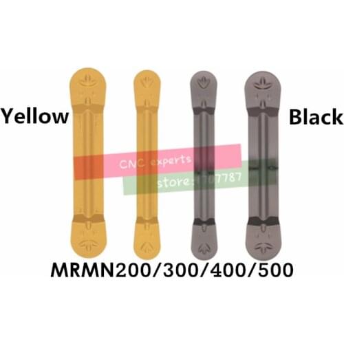10PCS MRMN200/MRMN300/MRMN400/MRMN500 Double Circular Arc Yellow Carbide inserts cnc grooving cutting insert for Grooving Holder