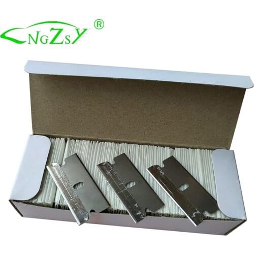 100pcs Ceramic Glass Oven Window Tinting Razor Scraper Stainless Steel 1.5" Blade For Auto Car Sticker Squeegee Glue Remover E13