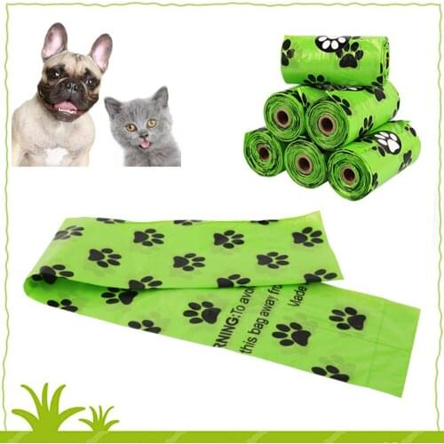 4/6Rolls Waste Bags Biodegradable Pet Dog Poop Bag Eco-Friendly Clean Up Refill Garbage Bag Dispenser Artifact Pet Puppy Supplie