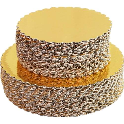 5/10PCS Gold Cakeboard Round Disposable Cake Circle Base Boards Cake Plate Round Dessert Circle Cakeboard Base 8/10/12inch