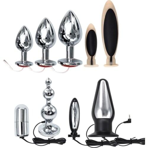 Anal Electro Plug Taser Electric Shock Anal Cork Electro Sex Bdsm Toys Electricity Accessories E-Stim Butt Plug Prostate Massage