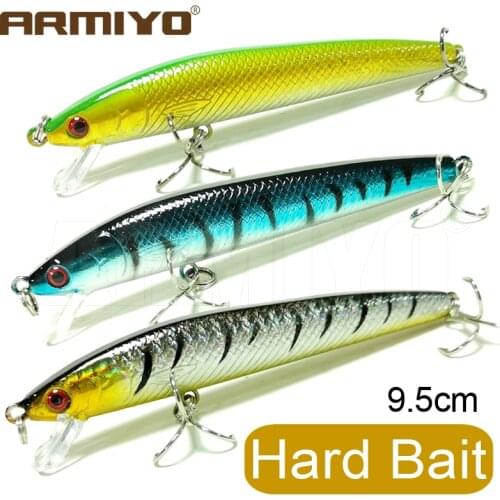 Armiyo 8.5g 9.5cm 10 Colors Cocked Mouth Hard Bait Fishing lures Trolling Artificial Carp Fishing Tackle