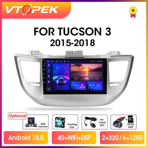 Vtopek 9" 2din Android Car Radio Multimedia Video Player Navigation GPS IPS For Hyundai Tucson/IX35 3 2015-2018 Head Unit 2 din