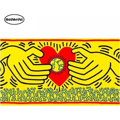 HotMeiNi 13cm x 7.3cm For Haring Car Decal Waterproof Car Stickers Funny Cartoon Creative Vinyl Material For JDM SUV RV
