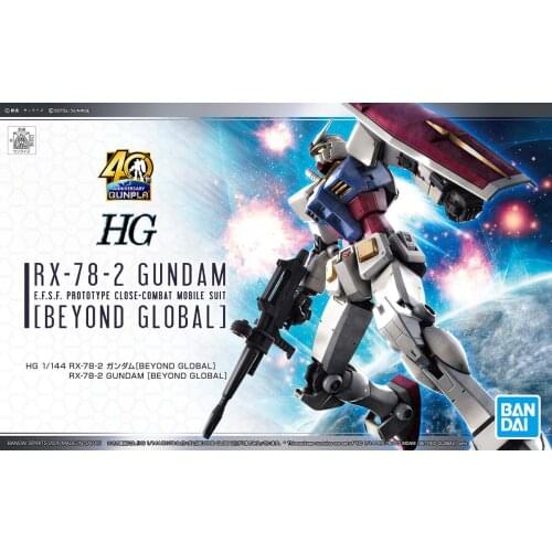 BANDAI GUNDAM HG 1/144 RX-78-2 BEYOND GLOBA Gundam model kids assembled Robot Anime action figure toys