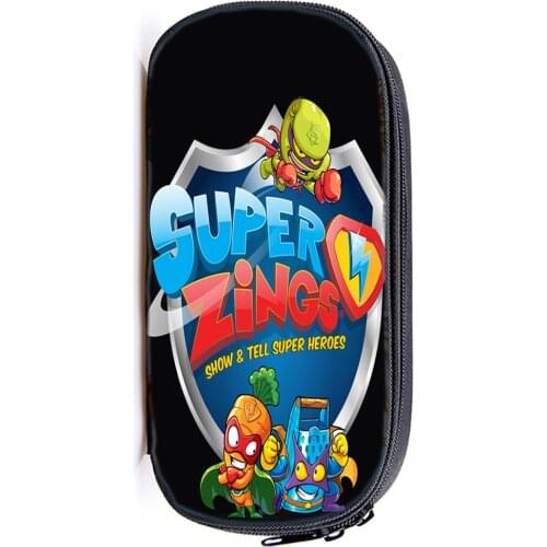 Hot Child Super Zings Print Pencil Case Teens Boys Stationery Bag Girls Cosmetic Cases Kids Gift
