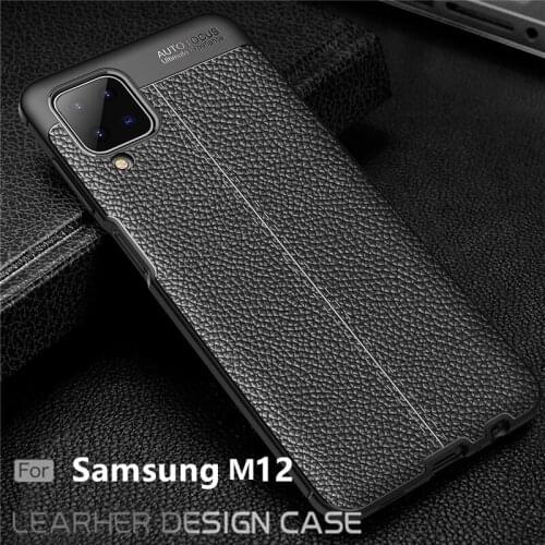 For Cover Samsung Galaxy M12 Case For Samsung M12 Capas Armor Shockproof Phone Bumper TPU Leather For Fundas Samsung M12 Cover