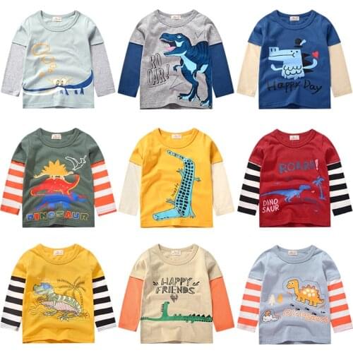 Childrens Pullover Bottoming T-shirts in Spring and Autumn New Boys Long-Sleeved T-shirt Kids Clothing
