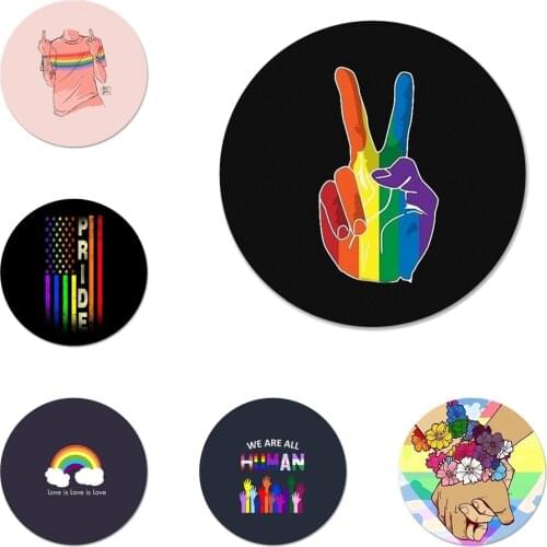 Gay Lesbian LGBT Rainbow Flag Pride ART Icons Pins Badge Decoration Brooches Metal Badges For Backpack Decoration