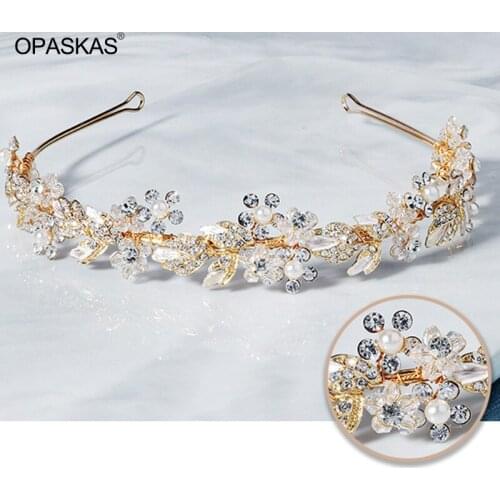 Headwear Wedding Photo Studio Photo Accessories Crystal Headband Flower Hair Accessories Bridal Headband PT