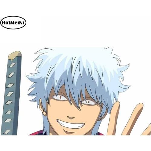 HotMeiNi 13cm x 7.6cm Anime Peeker Gintama Sticker for Gintoki Car Stickers and Decals DIY Auto Vinyl Car Wrap Waterproof