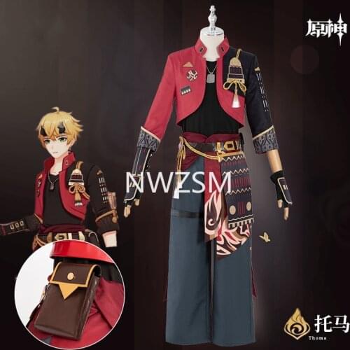 Game Genshin Impact Tohma Cosplay Costume Tohma Cosplay Genshin Impact Costume for Man Halloween Cosplay Full Set