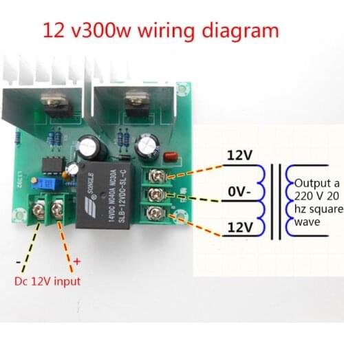 Inverter Driver Board Power Module Drive 300W Core Transformer DC 12V To 220V AC New