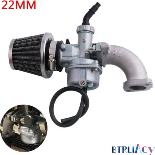 22mm Carb Carburetor Air Filter Intake Pipe For SSR Lifan 110cc 125cc CRF50 Dirt Bike go karts Motorcycle ATV