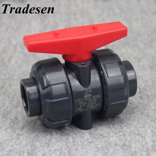1pc ANSI I.D 1/2" 3/4" 1" 1.2" 1.5" PVC Ball Valve Union Valve PVC Water Pipe Connector Plumbing Hose Fittings Slip Shut Valve