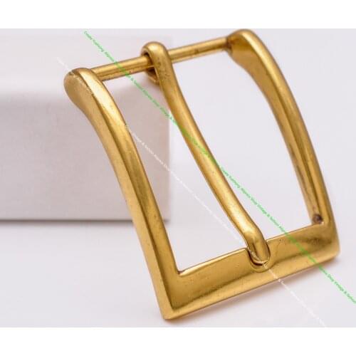 Classic Gold Plated Sturdy Single Prong Pin Waistband Buckle for Men Leathecraft Belt Buckle Accessory Fit 35mm Strap
