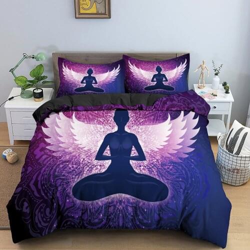 3D Bedding Set Yoga Duvet Cover Sets Queen King Quilt Cover Bedclothes Bedroom Comforter Cover