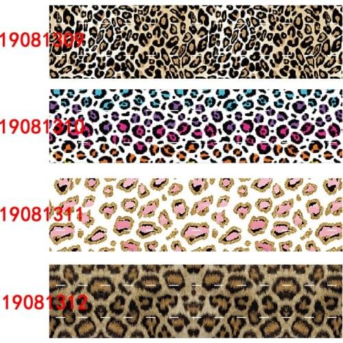 50 yards/lot) Garment accessories 22MM 25MM 38MM leopar printed grosgrain ribbon