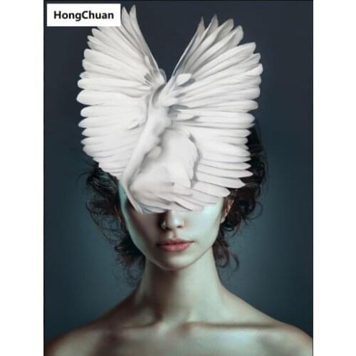 Beautiful Woman 5D Square/Round Diamond Embroidery Art Mosaic Cross Diamond Painting Home Decoration Mural New Year Gift