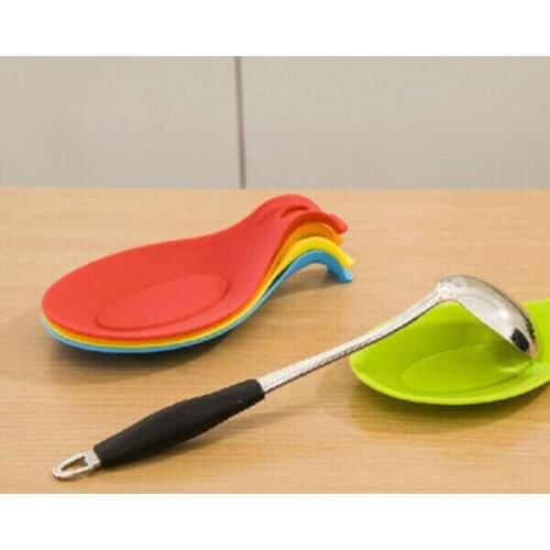 Kitchen Silicone Spoon Insulation Mats Holder Spatula Coaster Tray Pad Placemat