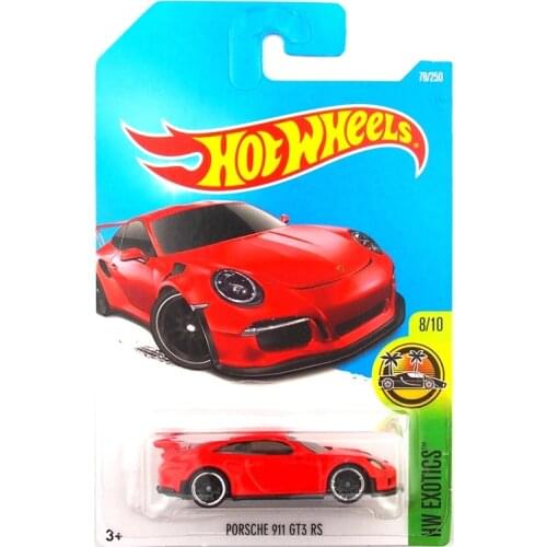 2016 Hot Wheels Cars PORSCHEs 911 GT3 RS 1/64 Metal Die-cast Simulation Model Cars Toys