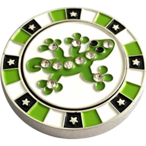 Magnetic Golf Clip Ball Marker Zinc Alloy Golfer Training Aid Lizard