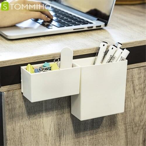STOMMIHO Desktop Storage Box Makeup Finishing Box Office Accessories Air Conditioner Storage Case Wall Hanging Side Wall Rack