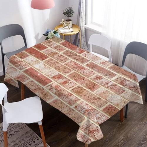New Custom Wall Tiles Tablecloth Party Decoration Picnic Table Rectangular Table Covers Wedding Event Home Dining Table Cloth