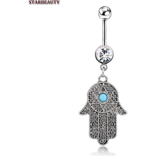 Novel Vintage Buddha PALM Navel Piercing Punk Pirsing Ombligo, Sexy Belly Button Ring Body Piercing Nombril,Body Pircing