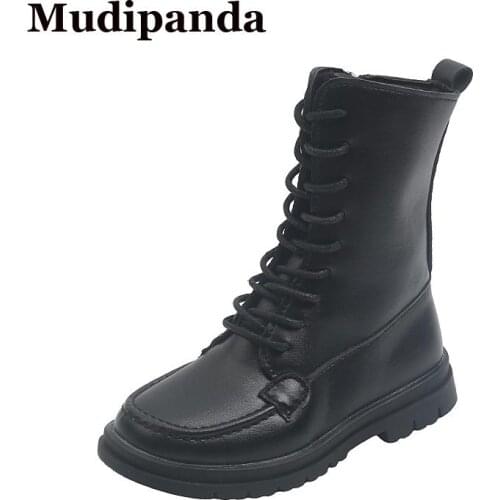 Équitation fille Girls Martin Boots White Childrens Short Boots 2021 Autumn New Kids Shoes Big Boy Single Boots Size 26-36