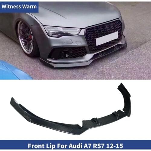 Carbon Fiber / FRP Front Bumper Lip Spoiler Splitters for Audi A7 RS7 style 2012 2013 2014 2015 Car-Styling