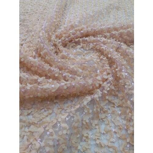 Peach Latest African Laces Fabrics Embroidered African Guipure French Lace Fabric 2017 African French Net Lace Fabric