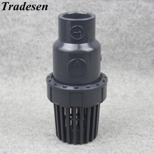 UPVC ANSI SCH80 I.D 1/2"-2" water filter water pump water inlet outlet filter PVC Check Valve With Filter Aquarium Fittings