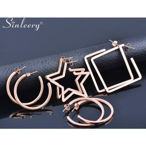 SINLEERY Earrings Rings