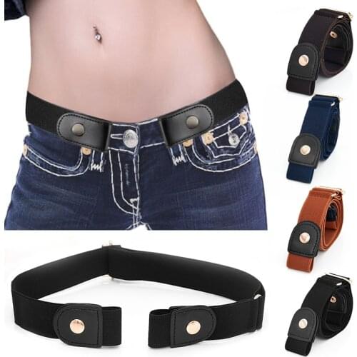 Slim Stretch Invisible Belt Without Buckle Elastic Simple Versatile Belt Buckle-Free Waist Belt For Jeans Pants Unisex Belt