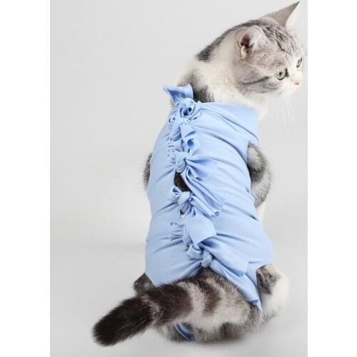 Puppy Vest Cat Clothing Post-Operative Weaning Clothes Printing Breathable Physiological Pets Prevent Licking S-L