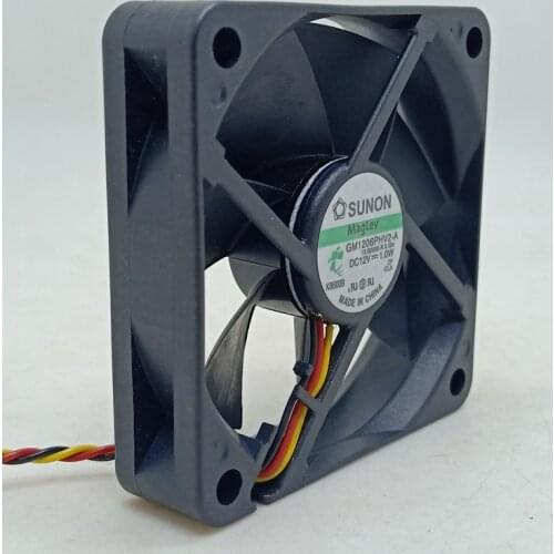 Original For Sunon GM1206PHV2-A DC12V 1.0W 60x60x15MM 60mm Silent quiet 6cm 3Lines Alarm Signal Cooling fan
