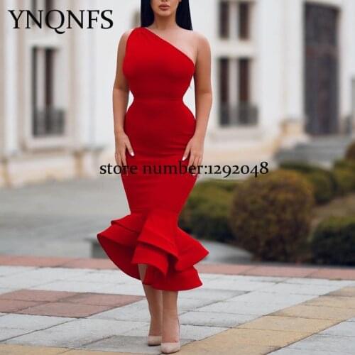 YNQNFS red fishtail skirt sexy brides dress mothers dress cocktail party wedding party 2020