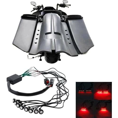 Motorcycle Yellow /Red Rear Fender Tail Light For Harley Touring Road King Glide Baggers 2014-2020 2019 2018 2017 2016 2015