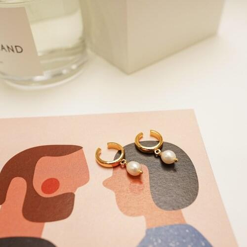 G17 Rispada Pearl Clip Earrings For Woman Girl Gift Jewelry INS