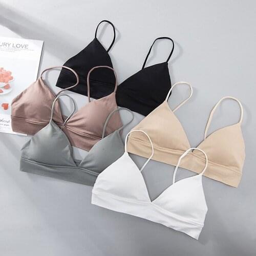 Women Yoga Sports Bras Triangle Cup Underwear Female Breathable Wrapped Tube Top Sexy Beauty Back Adjustable Sling Bra Vest