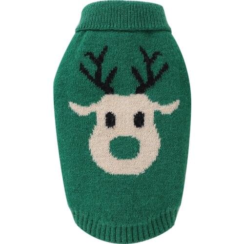 Dog Sweater Pet Winter Knitwear Christmas Reindeer Warm Clothes Suitable For Christmas Street Wear Home Wear