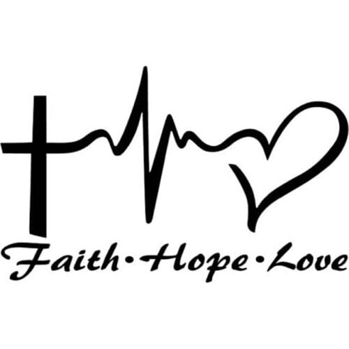 14.6CM*9CM Personality Jesus HOPE LOVE FAITH Prayer Creative Vinyl Car stickers C5-0320