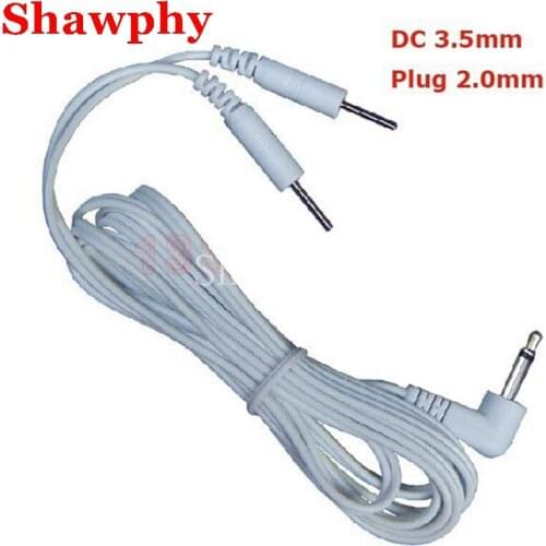 2 Pins Lead Wires Connecting Cables for Electrode Pad Digital TENS Therapy Massager 3.5mm Plug Connect Physiotherapy Machine