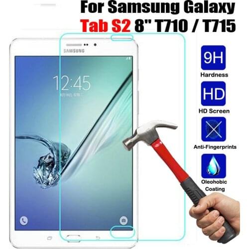 2PCS Tempered Glass Screen Protector Protective Film For Samsung Galaxy Tab S2 8.0 T710 T715 SM-T719 0.3mm LCD Tablet