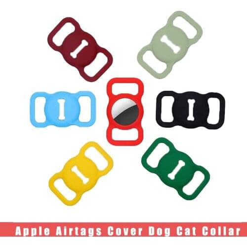 2021 Pet Silicone Protective Case Dog Cat Collar Loop For Apple Airtags Cover For Air Tags Locator Tracker Anti-lost Device New