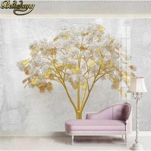Beibehang 3D romantic flower trees photo wallpaper mural Modern papel de parede 3d floral murals wall paper for living room