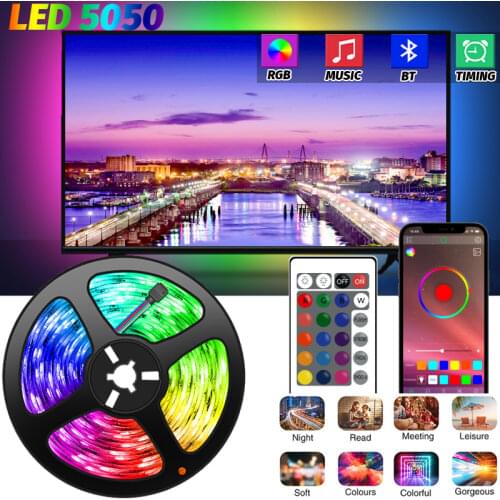 3M 2835 Pure White for RGBCCT LED Strip Light Led Light Tape Not Waterproof LED lamp diode Ribbon Flexible Bluetooth-compatible