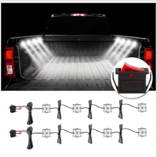 8Pcs 6000K LED Lights Truck Bed Lighting Kit 5630 48 SMD LEDs Light Waterproof for RV Boat Cargo Pickup For Toyota/Tundra/Chevy